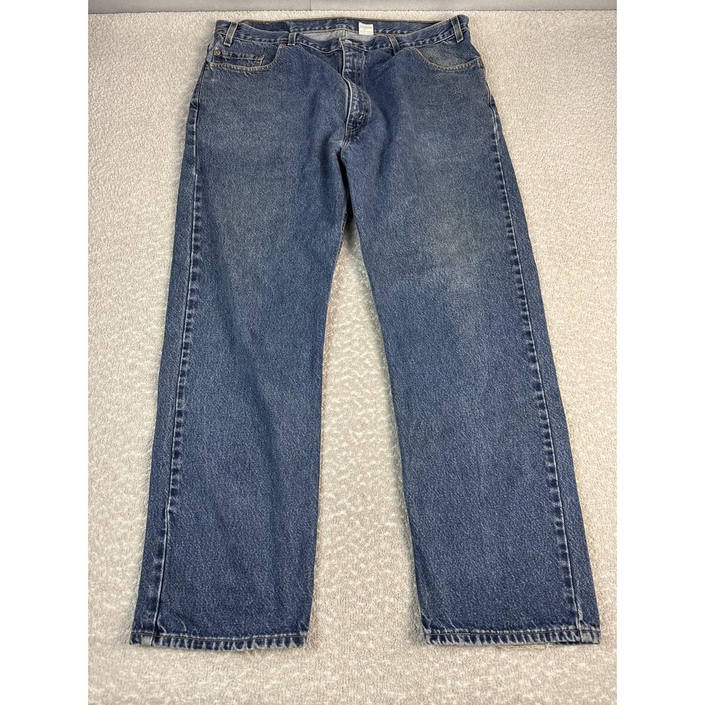 Levis 505 Jeans Mens 40*x32 Blue Regular Fit Straight Leg Denim Made USA